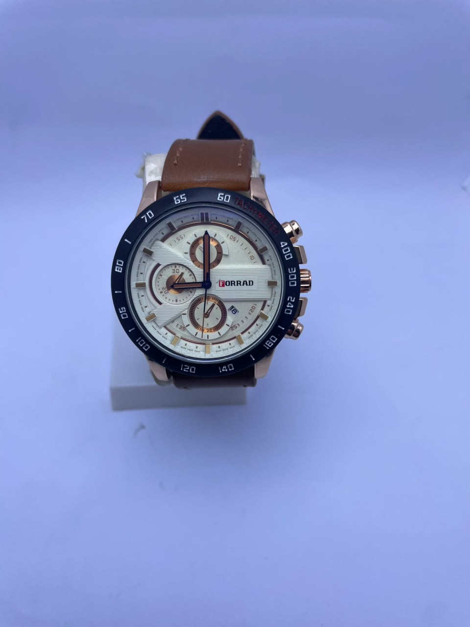 Forrad Luxury Men’s Analog Watch – Brown Leather Strap | Premium Fashion Watch