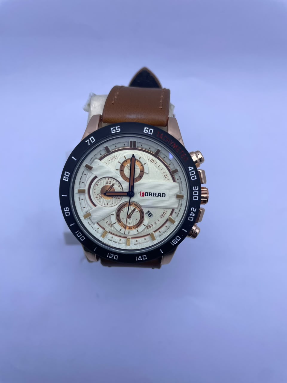 Forrad Luxury Men’s Analog Watch – Brown Leather Strap | Premium Fashion Watch
