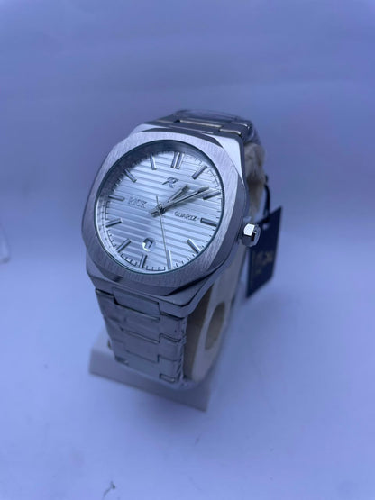 RICK Premium Stainless Steel Quartz Watch Men's Luxury Analog Wrist Watch