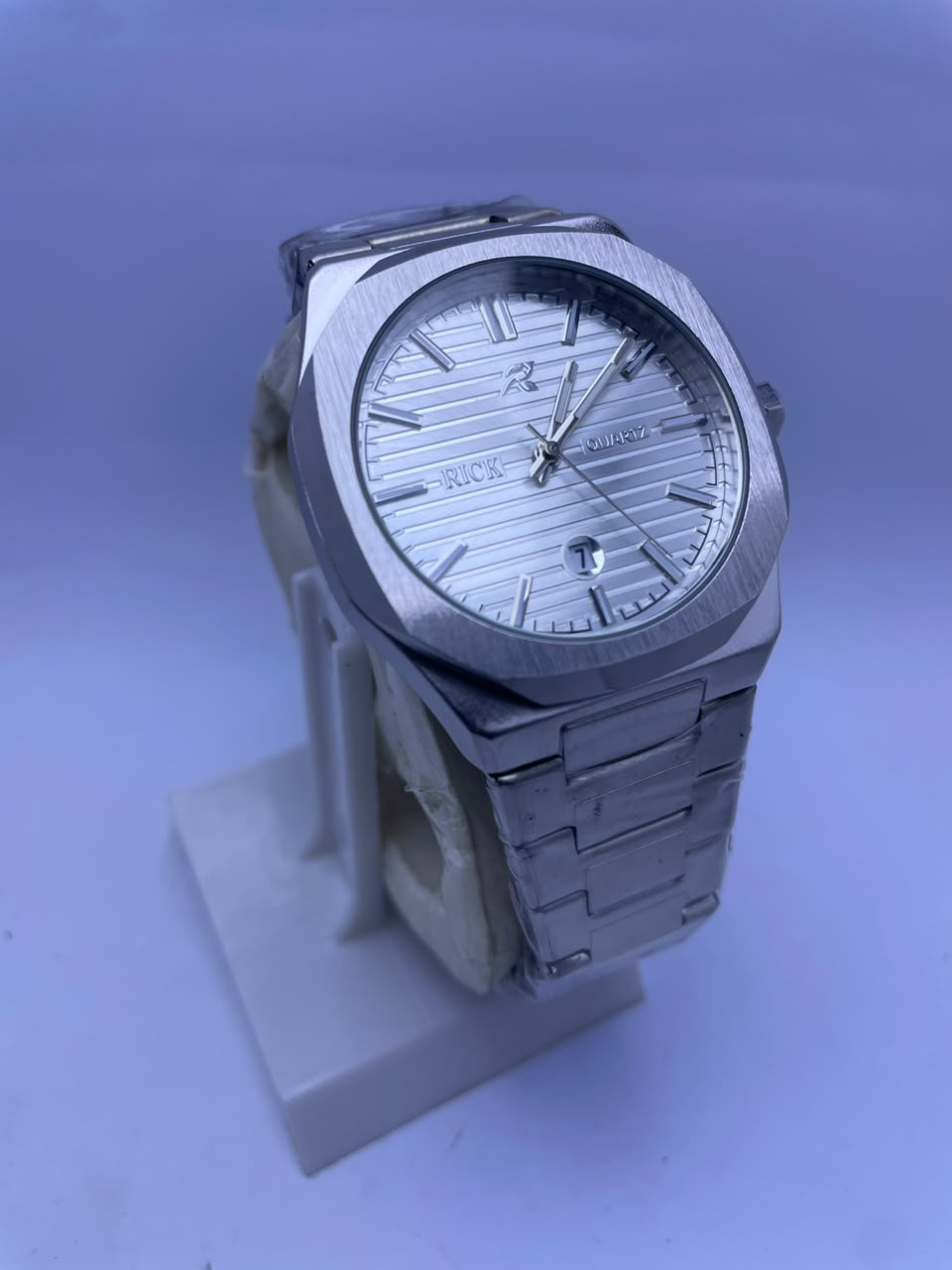 RICK Premium Stainless Steel Quartz Watch Men's Luxury Analog Wrist Watch