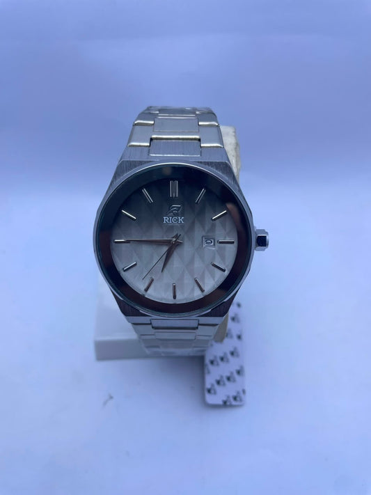 RICK Men's Premium Analog Watch Stainless Steel Strap & Date Display