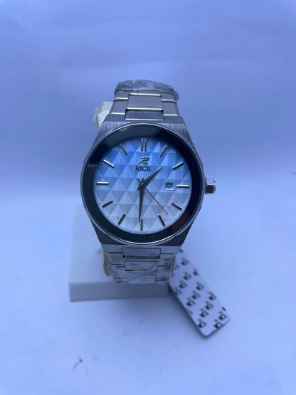 RICK Men's Premium Analog Watch Stainless Steel Strap & Date Display
