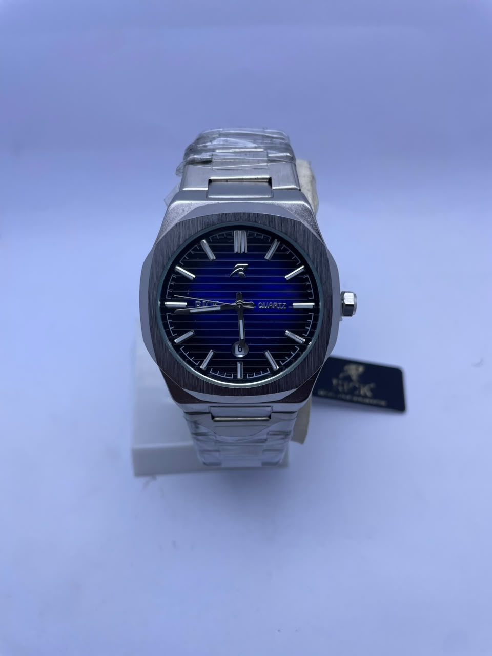 RICK Premium Stainless Steel Quartz Watch Men's Luxury Analog Wrist Watch
