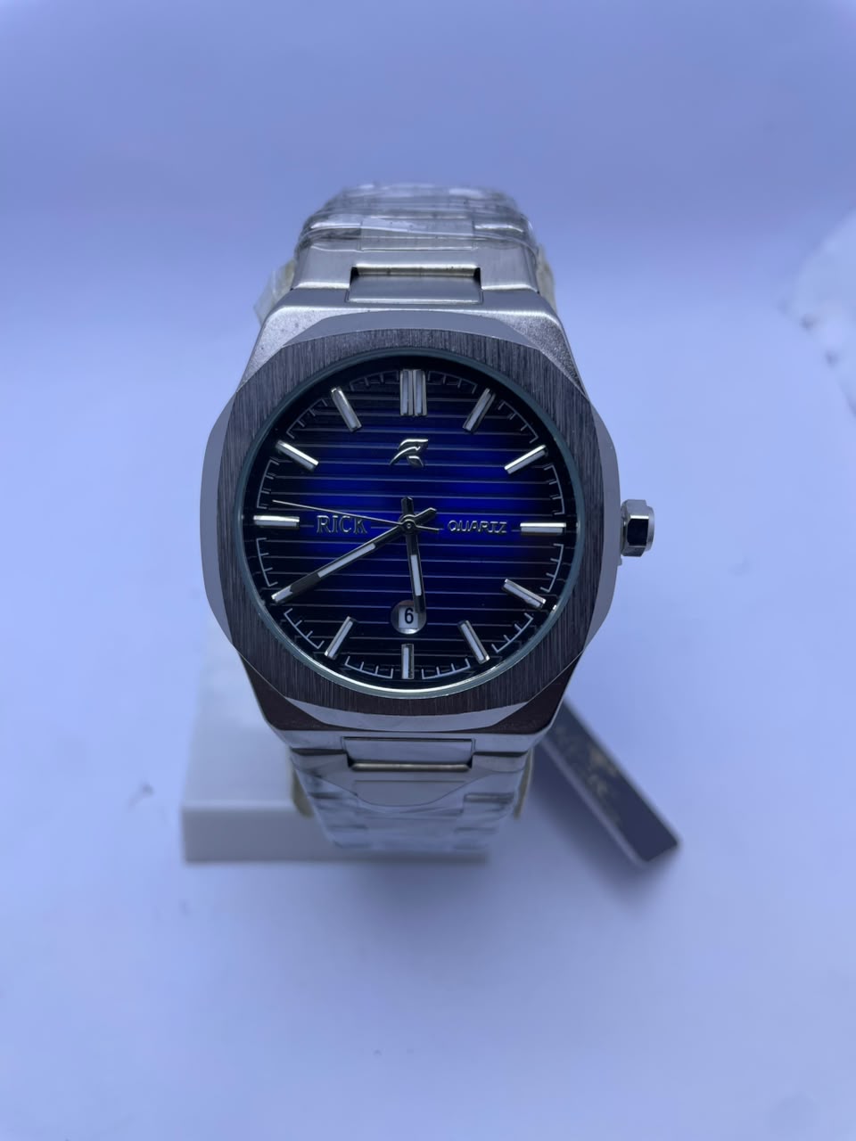 RICK Premium Stainless Steel Quartz Watch Men's Luxury Analog Wrist Watch