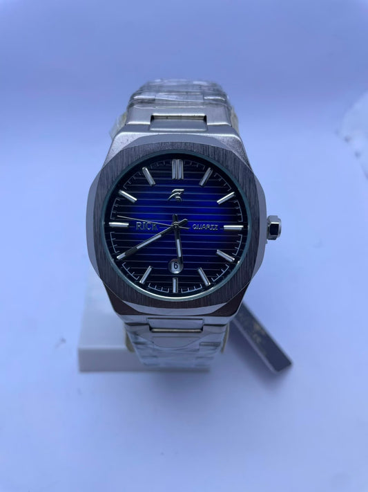 RICK Premium Stainless Steel Quartz Watch Men's Luxury Analog Wrist Watch