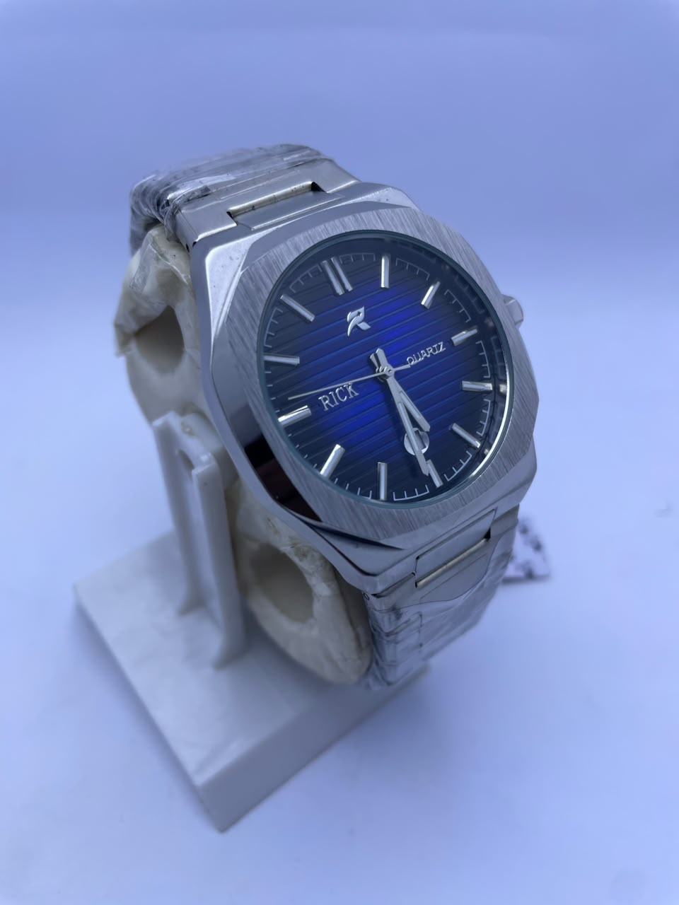 RICK Premium Stainless Steel Quartz Watch Men's Luxury Analog Wrist Watch