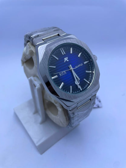 RICK Premium Stainless Steel Quartz Watch Men's Luxury Analog Wrist Watch