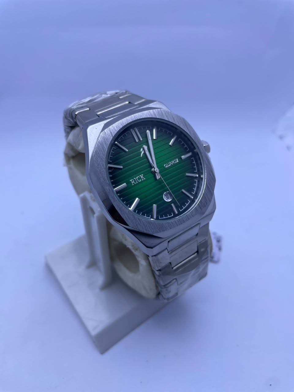 RICK Premium Stainless Steel Quartz Watch Men's Luxury Analog Wrist Watch