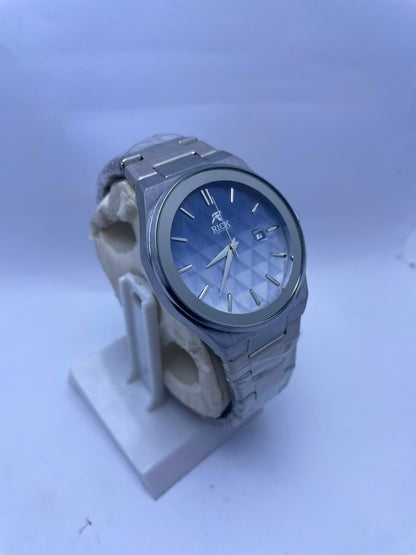 RICK Men's Premium Analog Watch Stainless Steel Strap & Date Display