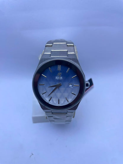 RICK Men's Premium Analog Watch Stainless Steel Strap & Date Display
